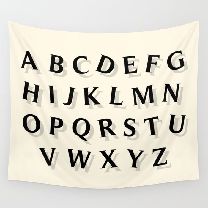 LETTERS (BACK TO SCHOOL) Wall Tapestry
