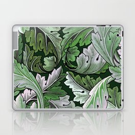 Art Nouveau William Morris Green Acanthus Leaves Laptop Skin