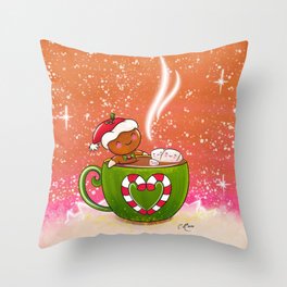 It's hot chocolate time  Throw Pillow