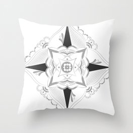 Abstract flower Throw Pillow
