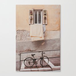 Bicycle in Old Nice, France Canvas Print