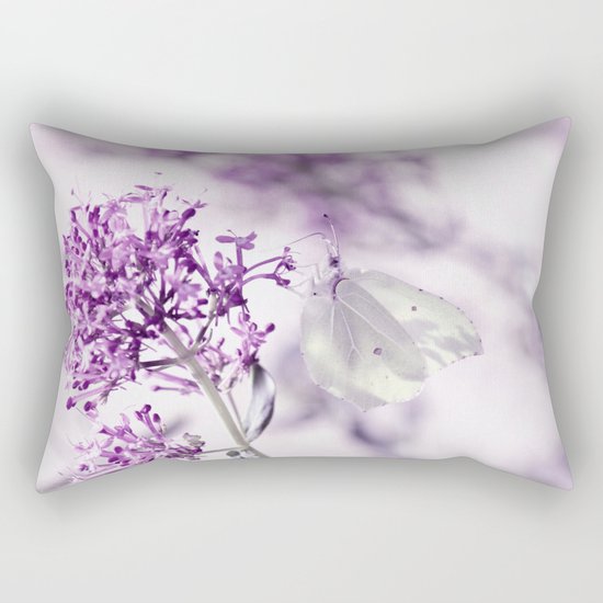 Butterfly macro white 55 Rectangular Pillow