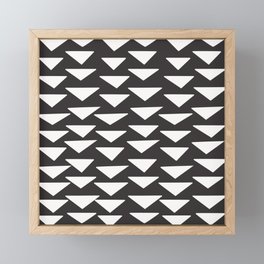 7-1010-0n-P1, White rounded triangles, big size, Framed Mini Art Print