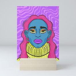 Colorful Bold Woman Portrait Mini Art Print