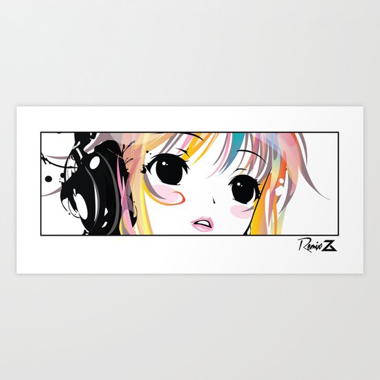 Yuki Remix Blocked Art Print