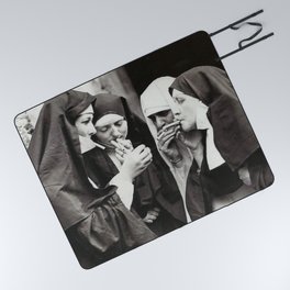Nuns Smoking Picnic Blanket