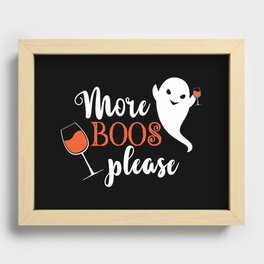 More Boos Please Cool Halloween Ghost Recessed Framed Print