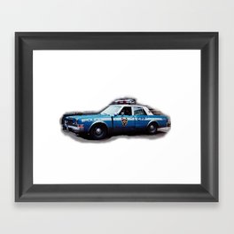 Vintage 1980s New York City Police Patrol Car  Framed Art Print