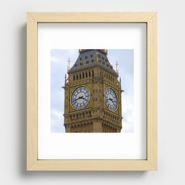 Great Britain Photography - Big Ben Under The Cloudy Sky Recessed Framed Print