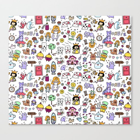 Alice in Doodleland Canvas Print