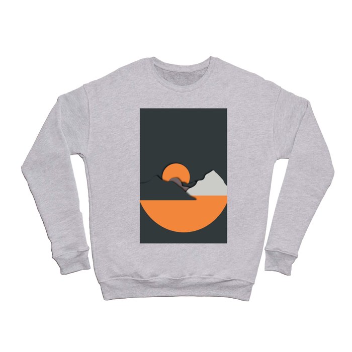 dark night lake abstract  Crewneck Sweatshirt