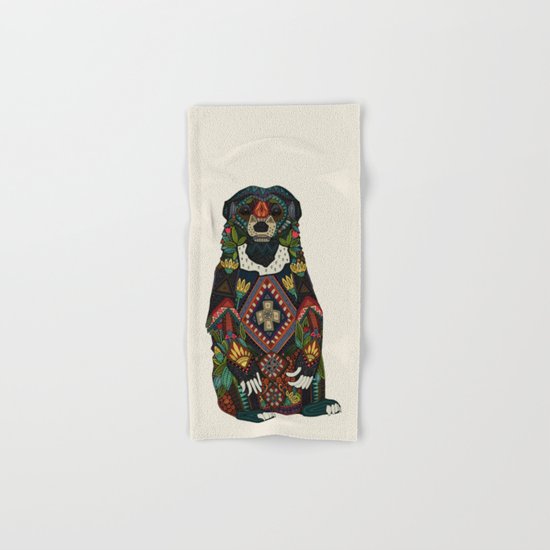 sun bear almond Hand & Bath Towel