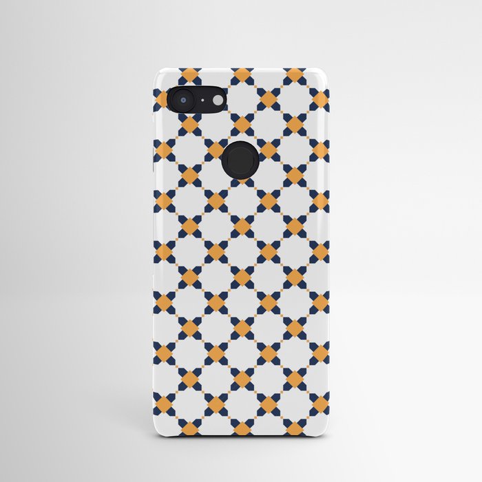 Square Yellow and Blue Geometric Pattern Android Case
