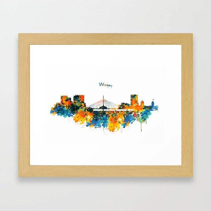 Winnipeg Skyline Framed Art Print