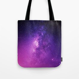 Purple Night Sky - Galaxy Landscape  Tote Bag