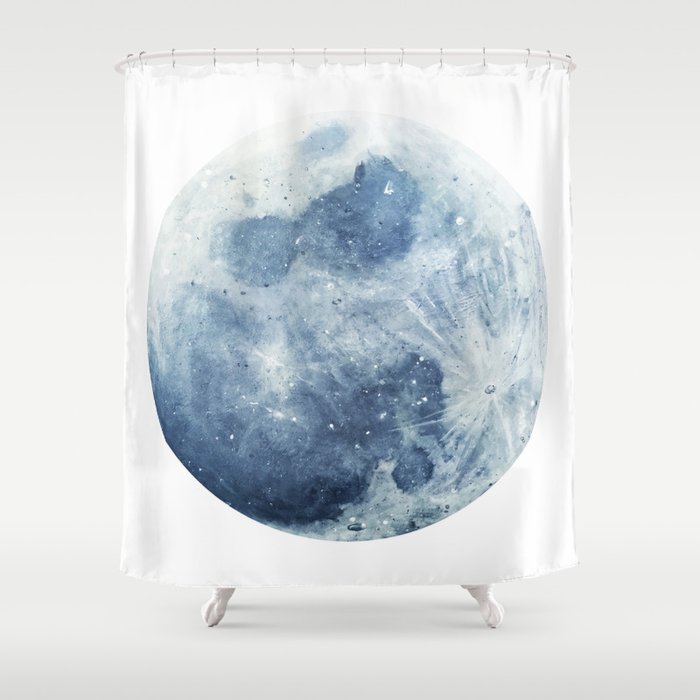 Full Moon Shower Curtain By Kuzyshimizu