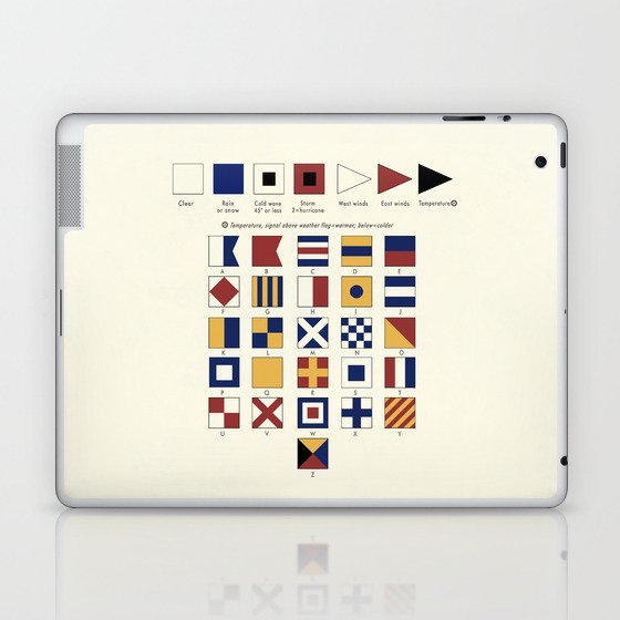 Re-make of Plate VII Signal Flags from The Color of Life by Arthur G. Abbott, 1947 (interpretation, no text) Laptop & iPad Skin