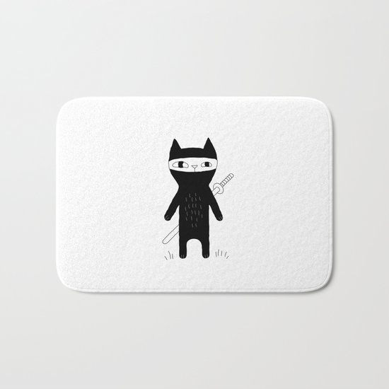 Ninja Cat Bath Mat