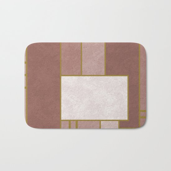 ABSTRACT GEOMETRIC 02 (marble) Bath Mat