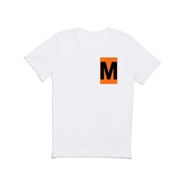 Letter M (Black & Orange) T Shirt