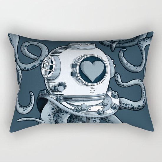 I'm falling in love with you? (blue gray) Rectangular Pillow
