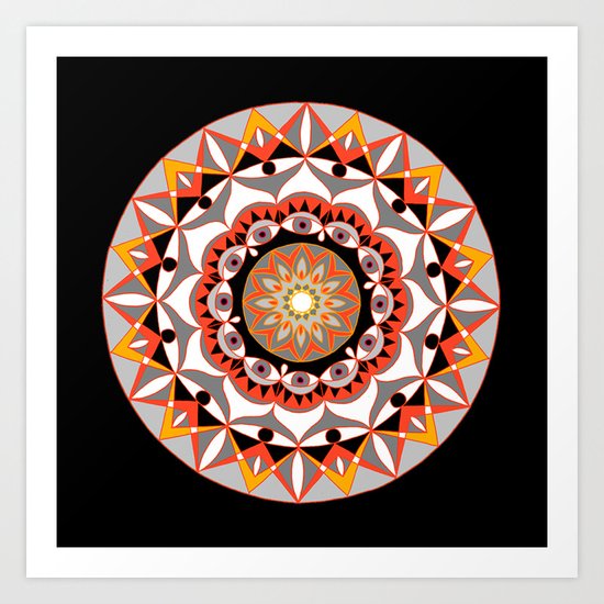 My Solar Plexus Mandhala | Secret Geometry | Energy Symbols Art Print