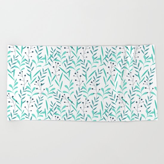 Leaves Pattern Beach Towel
