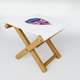 Great Britain coat of arms flags design Folding Stool