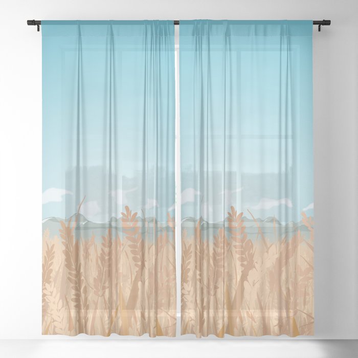 Montana's 'Golden Triangle' Sheer Curtain