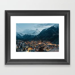 Twilight in Zermatt Framed Art Print