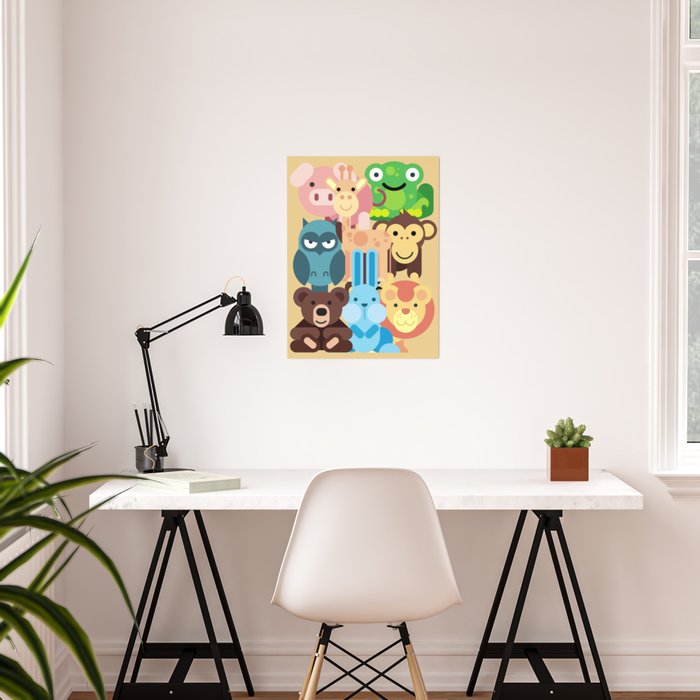 Zoo Animals Farm Kids Room Decor Nursery Baby Poster By Trartstudio Zoo Animals Farm Kids Room Decor Nursery Baby Poster By Trartstudio