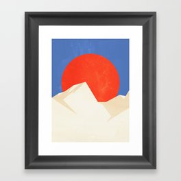 The Japanese Sun | Vintage Minimal Mount Fuji Landscape Framed Art Print