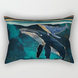 Moonlit Whales Rectangular Pillow