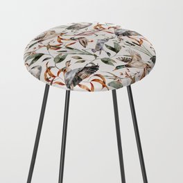 Autumn Watercolor Pattern 04 Counter Stool