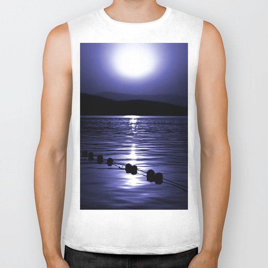 Turkish Sunrise in Blue Biker Tank