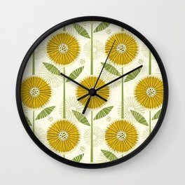 Vintage Sunflowers ©studioxtine Wall Clock