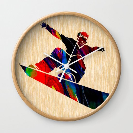 Snowboard Wall Clock