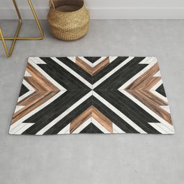 Urban Tribal Pattern No.1 - Concrete and Wood Area & Throw Rug