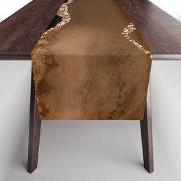 Brown & Gold Agate Texture 07 Table Runner