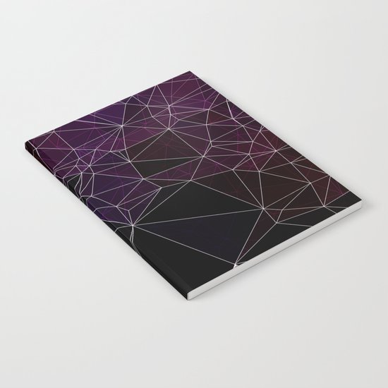 Polygonal purple, black and white Notebook