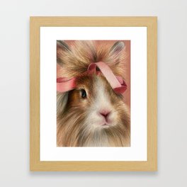 Pink Bunny Print Framed Art Print