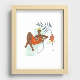 summer cocktail Recessed Framed Print