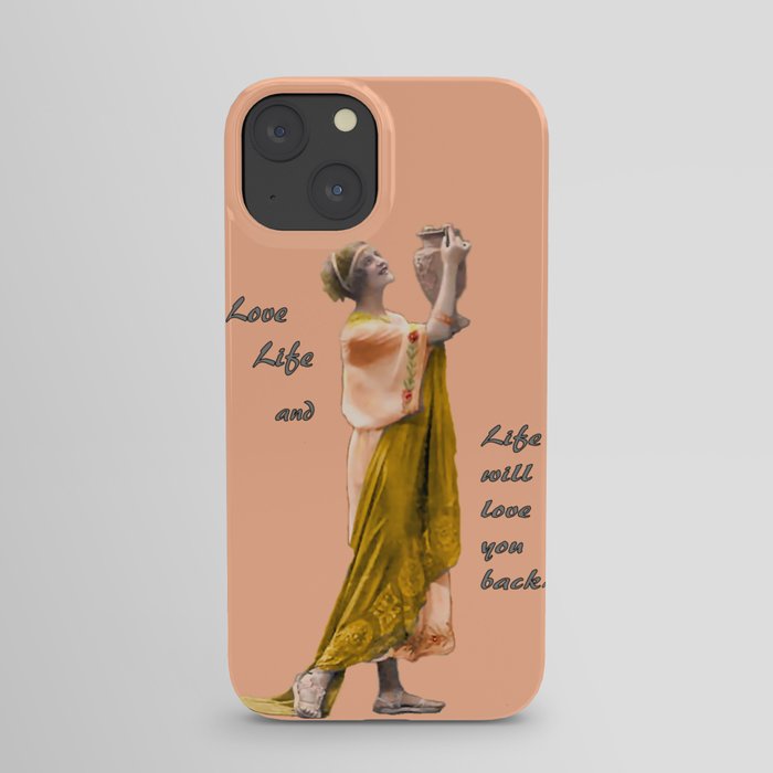 Motivational Quote with Vintage Image iPhone Case