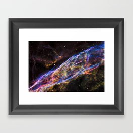 rainbow child among the dark | space 018 Framed Art Print