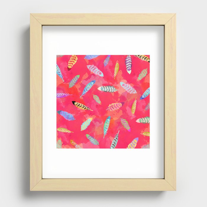 Sunset Feathers Recessed Framed Print