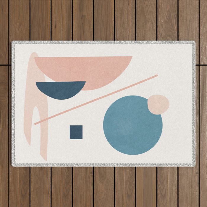 Abstract Minimal Shapes 34 Outdoor Rug