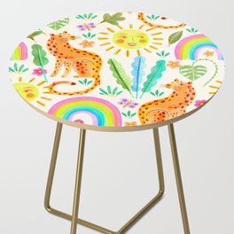 Cheetah Rainbow Jungle Side Table