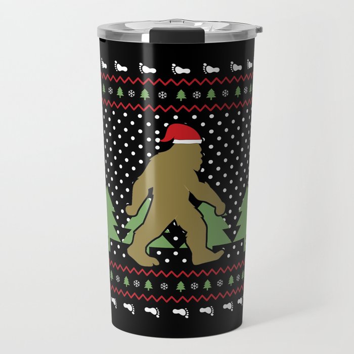 Bigfoot Christmas Travel Mug