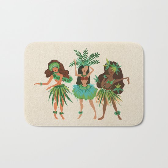 Luau Girls Bath Mat