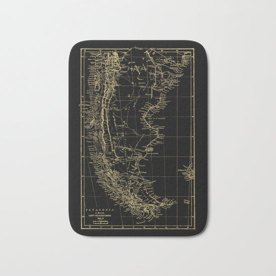 Patagonia - Black and Gold Bath Mat